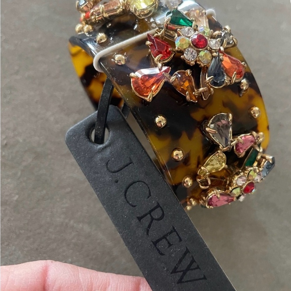 JCrew Embellished Tortoiseshell Cuff Bracelet - Picture 3 of 3
